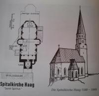 Grundriss der Kirche vor 1849